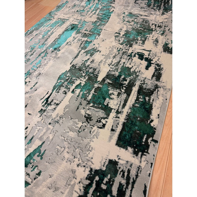 Apollo GR579 Modern Abstract Distressed Metallic Shimmer High-Density Textured Flat Pile Grey/Green/Cream Rug-Think Rugs-Rug Love - The Most Loved Rug Store