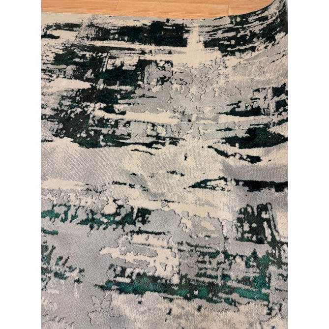 Apollo GR579 Modern Abstract Distressed Metallic Shimmer High-Density Textured Flat Pile Grey/Green/Cream Rug-Think Rugs-Rug Love - The Most Loved Rug Store