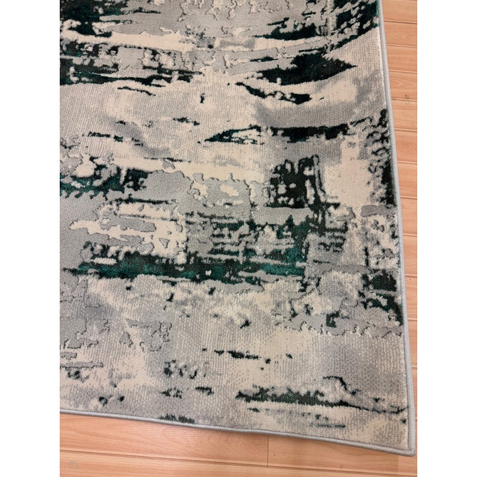 Apollo GR579 Modern Abstract Distressed Metallic Shimmer High-Density Textured Flat Pile Grey/Green/Cream Rug-Think Rugs-Rug Love - The Most Loved Rug Store