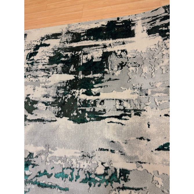 Apollo GR579 Modern Abstract Distressed Metallic Shimmer High-Density Textured Flat Pile Grey/Green/Cream Rug-Think Rugs-Rug Love - The Most Loved Rug Store