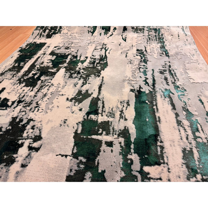 Apollo GR579 Modern Abstract Distressed Metallic Shimmer High-Density Textured Flat Pile Grey/Green/Cream Rug-Think Rugs-Rug Love - The Most Loved Rug Store