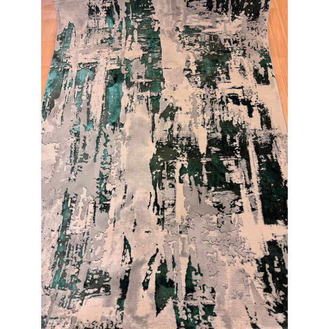 Apollo GR579 Modern Abstract Distressed Metallic Shimmer High-Density Textured Flat Pile Grey/Green/Cream Rug-Think Rugs-Rug Love - The Most Loved Rug Store