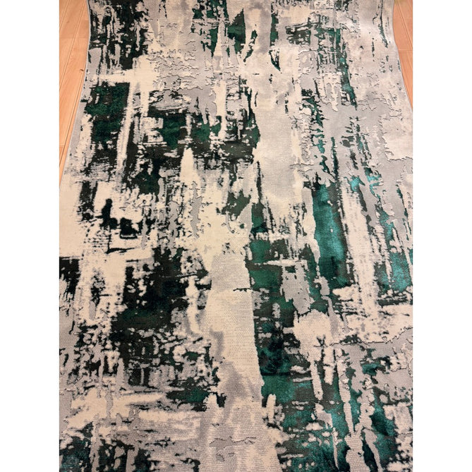 Apollo GR579 Modern Abstract Distressed Metallic Shimmer High-Density Textured Flat Pile Grey/Green/Cream Rug-Think Rugs-Rug Love - The Most Loved Rug Store