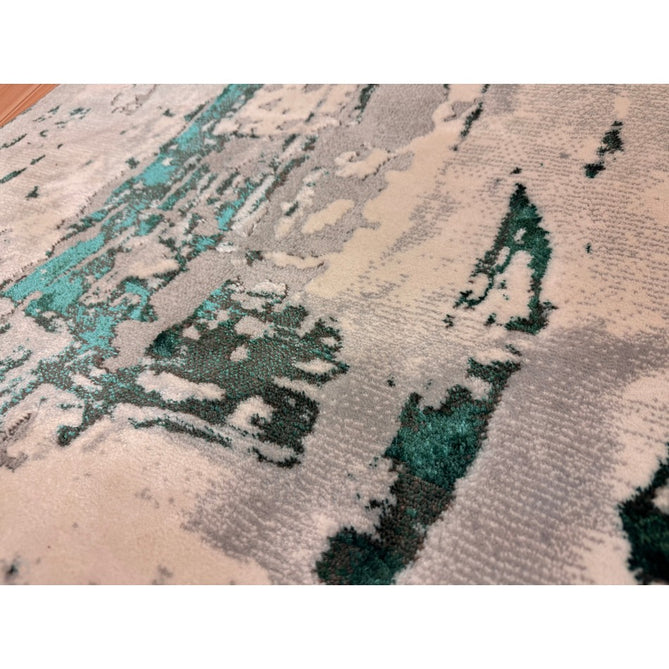 Apollo GR579 Modern Abstract Distressed Metallic Shimmer High-Density Textured Flat Pile Grey/Green/Cream Rug-Think Rugs-Rug Love - The Most Loved Rug Store