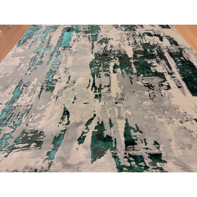 Apollo GR579 Modern Abstract Distressed Metallic Shimmer High-Density Textured Flat Pile Grey/Green/Cream Rug-Think Rugs-Rug Love - The Most Loved Rug Store