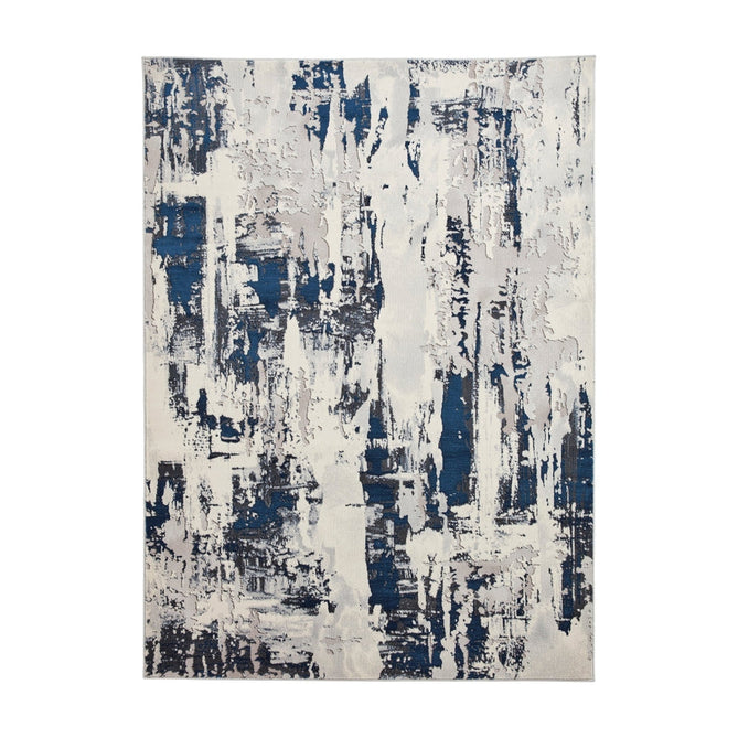 Apollo GR579 Modern Abstract Distressed Metallic Shimmer High-Density Textured Flat Pile Grey/Navy/Cream Rug-Think Rugs-Rug Love - The Most Loved Rug Store