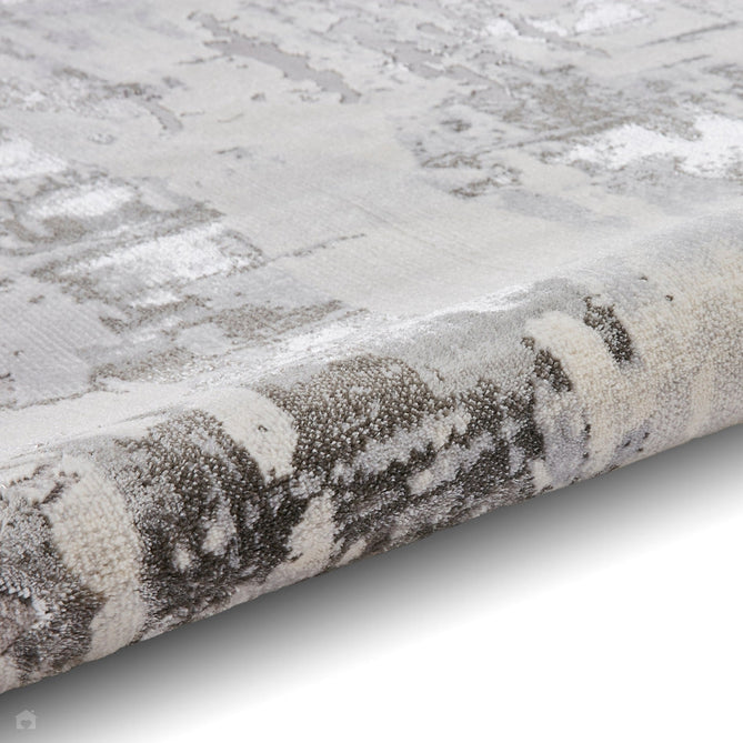 Apollo GR579 Modern Abstract Distressed Metallic Shimmer High-Density Textured Flat Pile Grey/Silver/Ivory Rug-Think Rugs-Rug Love - The Most Loved Rug Store