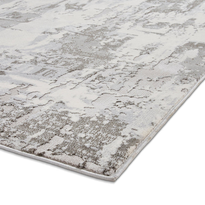 Apollo GR579 Modern Abstract Distressed Metallic Shimmer High-Density Textured Flat Pile Grey/Silver/Ivory Rug-Think Rugs-Rug Love - The Most Loved Rug Store