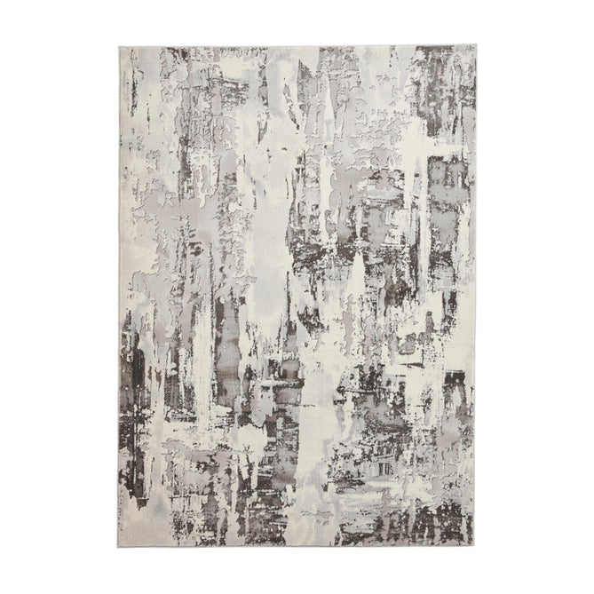 Apollo GR579 Modern Abstract Distressed Metallic Shimmer High-Density Textured Flat Pile Grey/Silver/Ivory Rug-Think Rugs-Rug Love - The Most Loved Rug Store