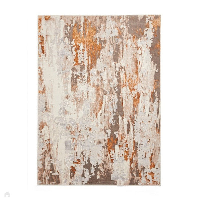 Apollo GR580 Modern Abstract Distressed Metallic Shimmer High-Density Textured Flat Pile Beige/Grey/Bronze/Terra/Brown/Cream Rug-Think Rugs-Rug Love - The Most Loved Rug Store