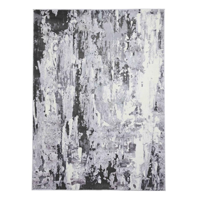 Apollo GR580 Modern Abstract Distressed Metallic Shimmer High-Density Textured Flat Pile Grey/Cream Rug-Think Rugs-Rug Love - The Most Loved Rug Store