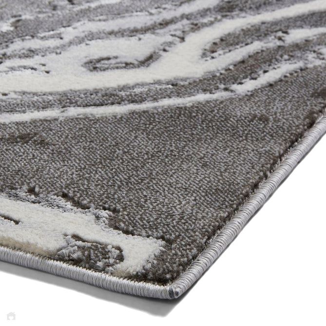 Apollo GR584 Modern Abstract Distressed Marble Metallic Shimmer High-Density Textured Flat Pile Grey/Cream Rug-Think Rugs-Rug Love - The Most Loved Rug Store