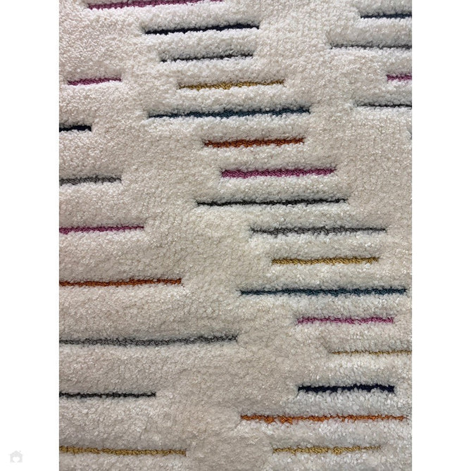 Buy Asiatic Carpets Ariana AR03 Harmony Modern Moroccan Berber Textured Hi-Low Cut+Loop Pile Soft Plush Boho Shaggy Cream/Multicolour Rug Lowest Price | Rug Love