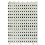 Ariana AR05 Dotty Modern Moroccan Berber Textured Hi-Low Cut+Loop Pile Soft Plush Boho Shaggy Cream/Grey Rug