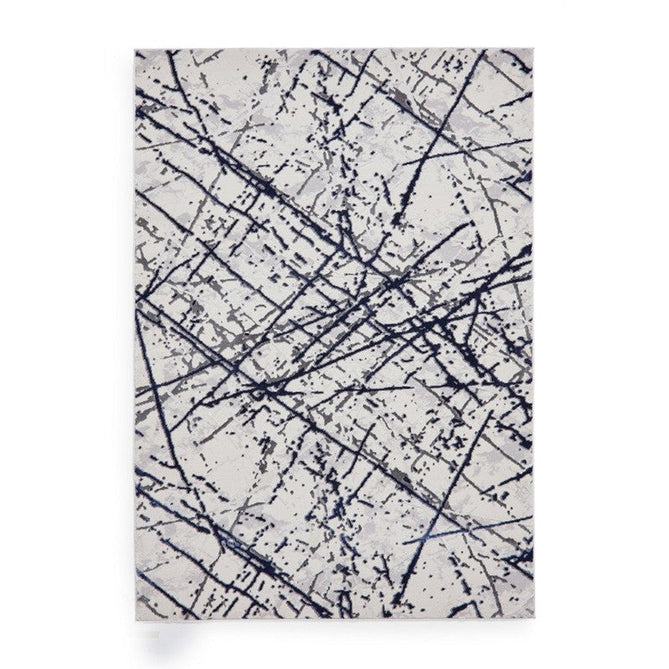 Artemis B8403A Modern Abstract Marble Metallic Shimmer Textured High-Density Soft-Touch Silver/Blue/Cream Rug-Think Rugs-Rug Love - The Most Loved Rug Store