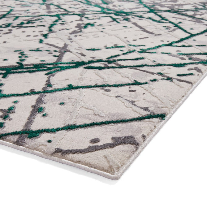 Artemis B8403A Modern Abstract Marble Metallic Shimmer Textured High-Density Soft-Touch Silver/Green/Cream Rug-Think Rugs-Rug Love - The Most Loved Rug Store