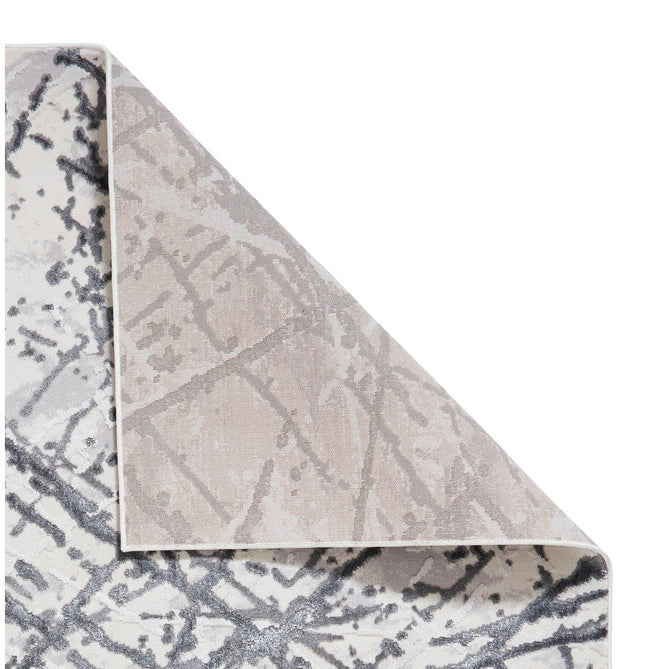 Artemis B8403A Modern Abstract Marble Metallic Shimmer Textured High-Density Soft-Touch Silver/Grey/Cream Rug-Think Rugs-Rug Love - The Most Loved Rug Store