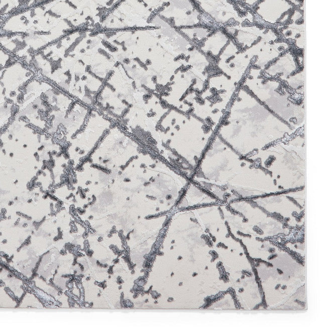 Artemis B8403A Modern Abstract Marble Metallic Shimmer Textured High-Density Soft-Touch Silver/Grey/Cream Rug-Think Rugs-Rug Love - The Most Loved Rug Store