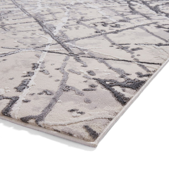 Artemis B8403A Modern Abstract Marble Metallic Shimmer Textured High-Density Soft-Touch Silver/Grey/Cream Rug-Think Rugs-Rug Love - The Most Loved Rug Store