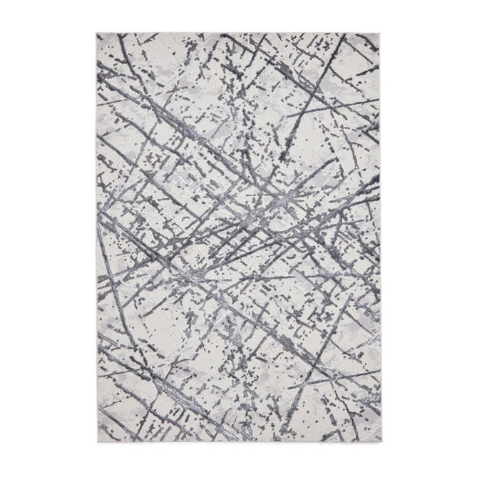 Artemis B8403A Modern Abstract Marble Metallic Shimmer Textured High-Density Soft-Touch Silver/Grey/Cream Rug-Think Rugs-Rug Love - The Most Loved Rug Store