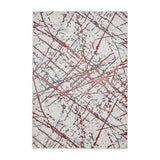 Artemis B8403A Modern Abstract Marble Metallic Shimmer Textured High-Density Soft-Touch Silver/Pink/Cream Rug