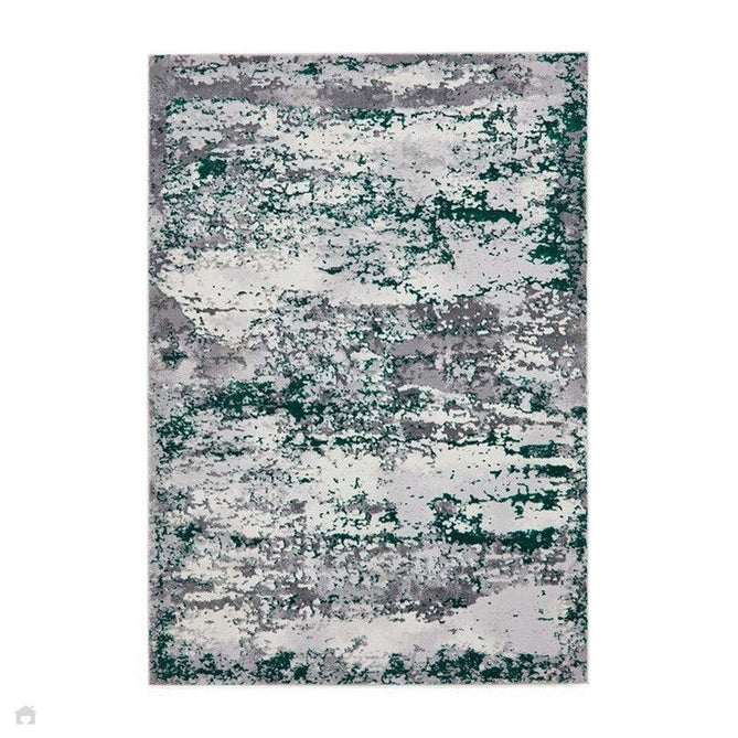 Artemis B9289A Modern Abstract Marbled Metallic Shimmer Textured High-Density Soft-Touch Grey/Green/Cream Rug 120 x 170 cm-Shop Returns-Rug Love - The Most Loved Rug Store