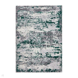 Artemis B9289A Modern Abstract Marbled Metallic Shimmer Textured High-Density Soft-Touch Grey/Green/Cream Rug