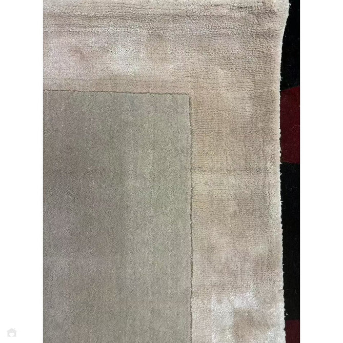 Ascot Modern Plain Hand-Woven Wool Centred Loop Pile Metallic Shimmer Wide Viscose Border Putty/Beige Rug-Asiatic Carpets-Rug Love - The Most Loved Rug Store