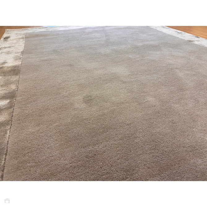 Ascot Modern Plain Hand-Woven Wool Centred Loop Pile Metallic Shimmer Wide Viscose Border Silver Rug-Asiatic Carpets-Rug Love - The Most Loved Rug Store