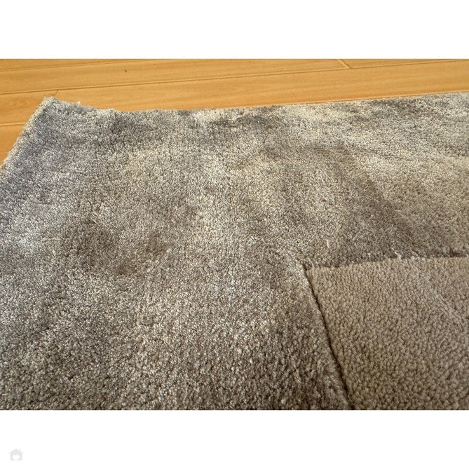 Ascot Modern Plain Hand-Woven Wool Centred Loop Pile Metallic Shimmer Wide Viscose Border Silver Rug-Asiatic Carpets-Rug Love - The Most Loved Rug Store