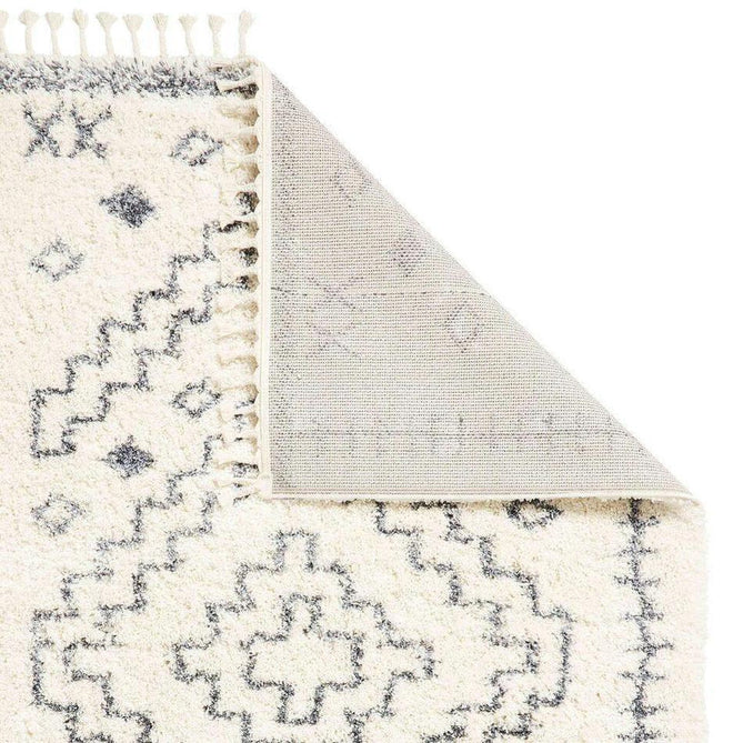 Aspen 1537 Modern Moroccan Berber Soft Plush Boho Shaggy Tassel Ivory/Grey Rug-Think Rugs-Rug Love - The Most Loved Rug Store