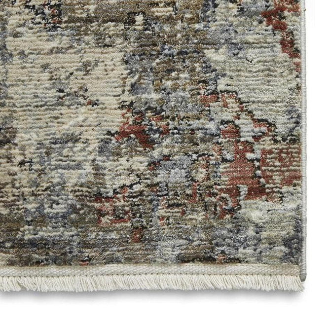 Athena 18597 Traditional Abstract Vintage Distressed Grey/Terracotta Rug-Think Rugs-Rug Love - The Most Loved Rug Store