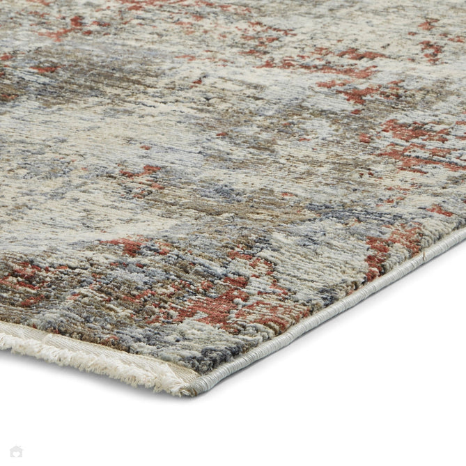 Athena 18597 Traditional Abstract Vintage Distressed Grey/Terracotta Rug-Think Rugs-Rug Love - The Most Loved Rug Store