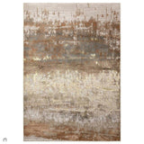 Aurora AU01 Dune Modern Abstract Distressed Marbled Metallic Shimmer Textured High-Density Soft Smooth Flat-Pile Bronze/Gold/Beige/Cream Rug