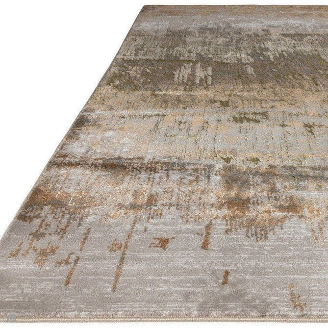 Aurora AU01 Dune Modern Abstract Distressed Marbled Metallic Shimmer Textured High-Density Soft Smooth Flat-Pile Bronze/Gold/Beige/Cream Runner-Asiatic Carpets-Rug Love - The Most Loved Rug Store