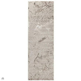 Aurora AU16 Strata Modern Abstract Distressed Marbled Metallic Shimmer Textured High-Density Soft Smooth Flat-Pile Beige/Bronze/Brown/Champagne/Grey Runner