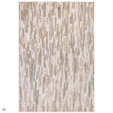 Aurora AU25 Impression Modern Abstract Distressed Marbled Metallic Shimmer Textured High-Density Soft Smooth Flat-Pile Grey/Beige/Gold/Cream Rug