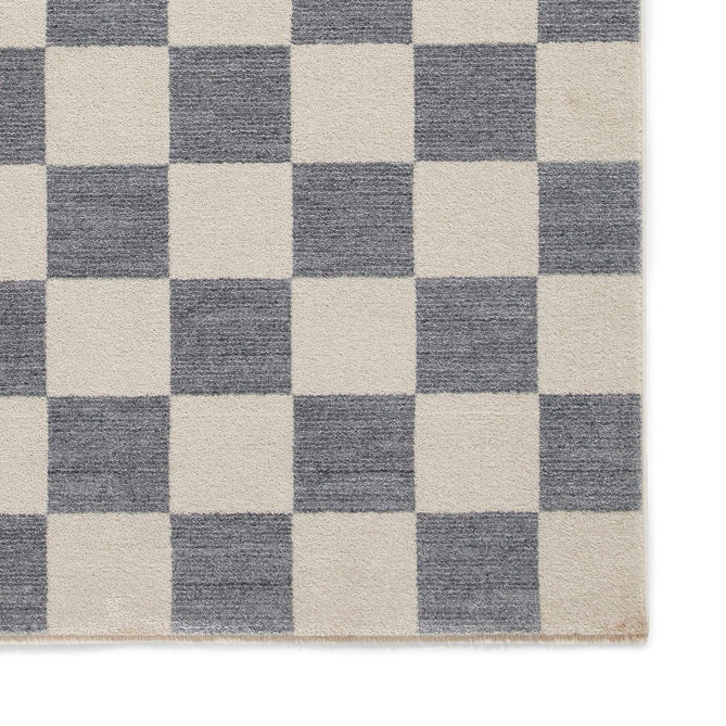 Baltimore 66618 Modern Checkerboard High-Density Smooth Polyester Flat-Pile Blue Rug-Think Rugs-Rug Love - The Most Loved Rug Store