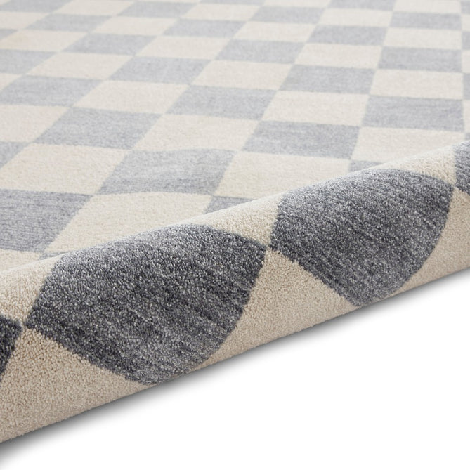 Baltimore 66618 Modern Checkerboard High-Density Smooth Polyester Flat-Pile Blue Rug-Think Rugs-Rug Love - The Most Loved Rug Store