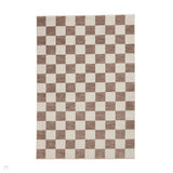 Baltimore 66618 Modern Checkerboard High-Density Smooth Polyester Flat-Pile Grey Rug