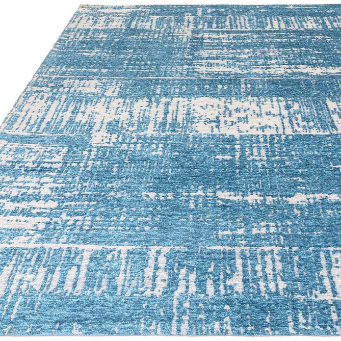 Beau Modern Abstract Distressed Shimmer Soft Textured Flatweave Denim Rug-Asiatic Carpets-Rug Love - The Most Loved Rug Store