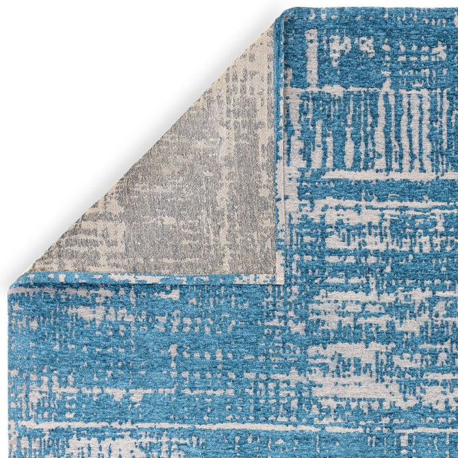 Beau Modern Abstract Distressed Shimmer Soft Textured Flatweave Denim Rug-Asiatic Carpets-Rug Love - The Most Loved Rug Store