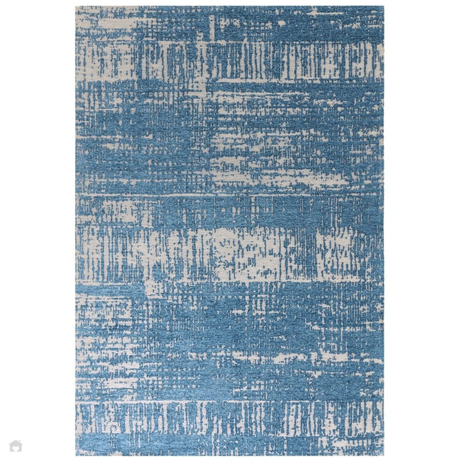 Beau Modern Abstract Distressed Shimmer Soft Textured Flatweave Denim Rug-Asiatic Carpets-Rug Love - The Most Loved Rug Store