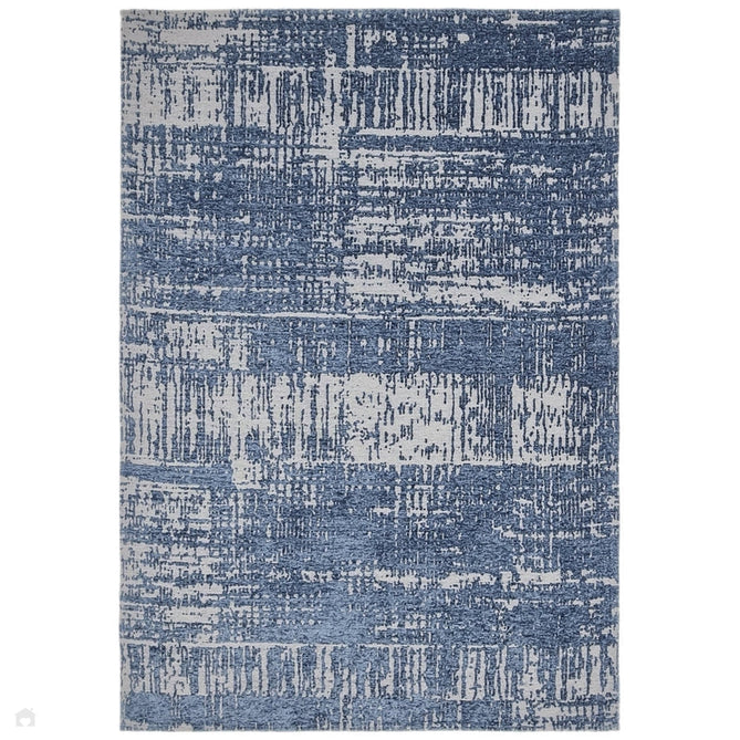 Beau Modern Abstract Distressed Shimmer Soft Textured Flatweave Denim Rug-Asiatic Carpets-Rug Love - The Most Loved Rug Store