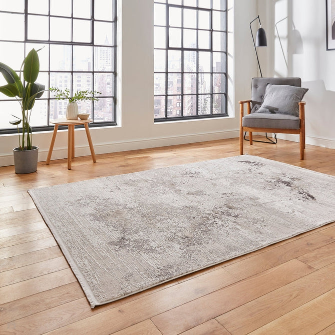 Bellagio 2790 Modern Abstract Distressed Marbled Metallic Shimmer Textured Ultra High-Density Soft Flat Pile Beige Rug-Think Rugs-Rug Love - The Most Loved Rug Store