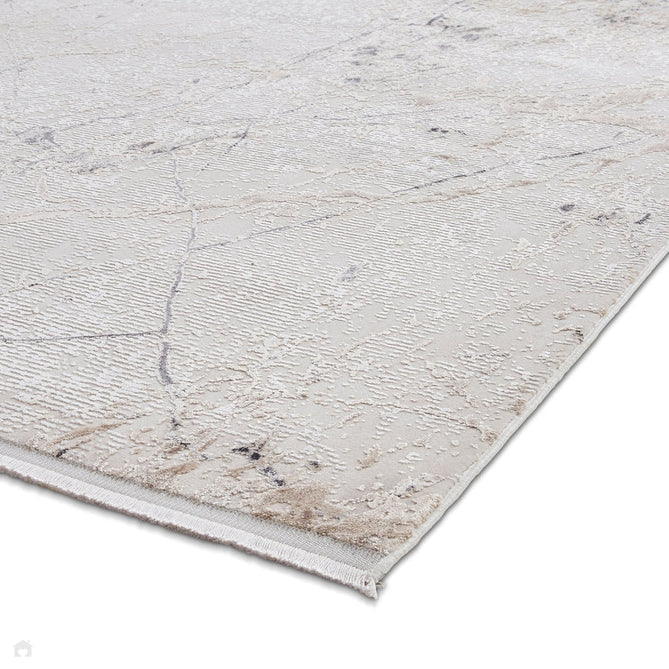 Bellagio 9141 Modern Abstract Distressed Marbled Metallic Shimmer Textured Ultra High-Density Soft Flat Pile Beige Rug-Think Rugs-Rug Love - The Most Loved Rug Store