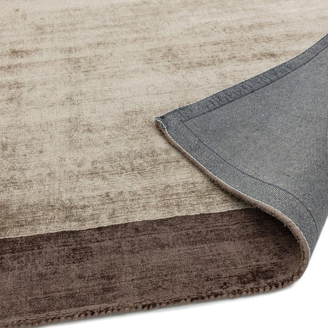 Blade Border Modern Plain Distressed Shimmer Hand-Woven Textured Silky Viscose Flatweave Choco/Mocha Rug-Asiatic Carpets-Rug Love - The Most Loved Rug Store