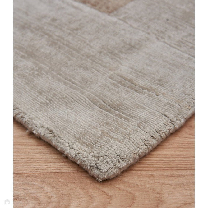 Blade Border Modern Plain Distressed Shimmer Hand-Woven Textured Silky Viscose Flatweave Putty/Champagne Rug-Asiatic Carpets-Rug Love - The Most Loved Rug Store