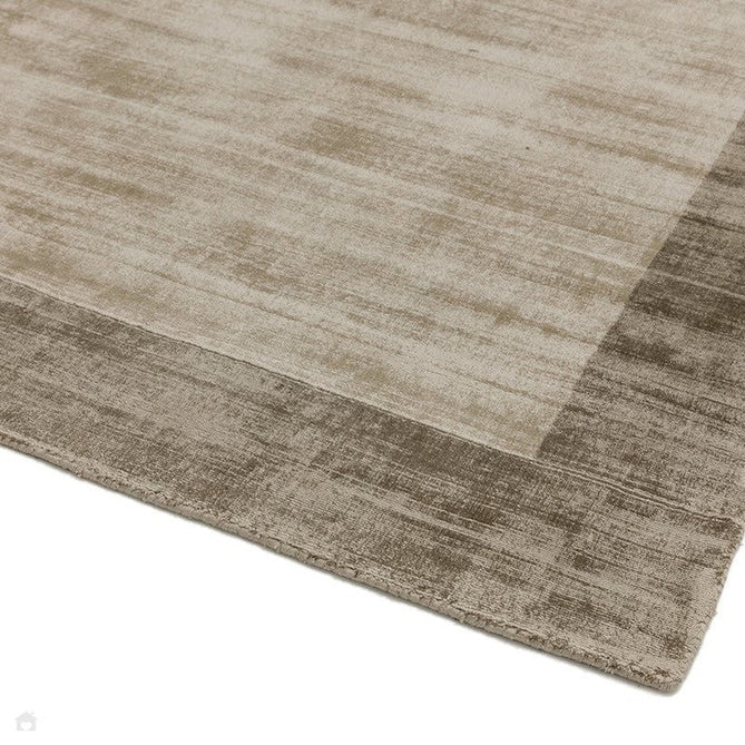 Blade Border Modern Plain Distressed Shimmer Hand-Woven Textured Silky Viscose Flatweave Smoke/Putty Rug-Asiatic Carpets-Rug Love - The Most Loved Rug Store