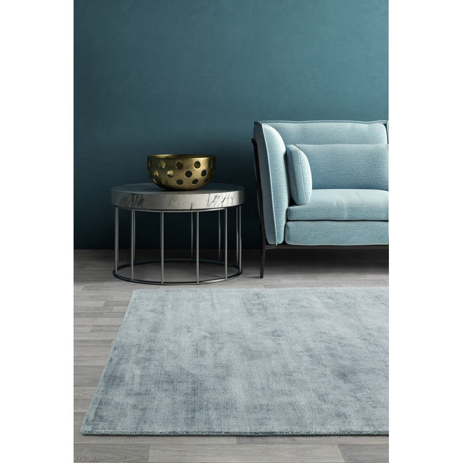 Blade Modern Plain Distressed Shimmer Hand-Woven Textured Silky Viscose Flatweave Airforce Blue Rug-Asiatic Carpets-Rug Love - The Most Loved Rug Store